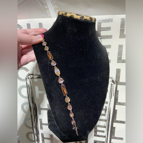 Givenchy Shades of Brown Crystal Tennis Bracelet - Picture 1 of 6